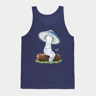 Elegant Blue Webcap Tank Top